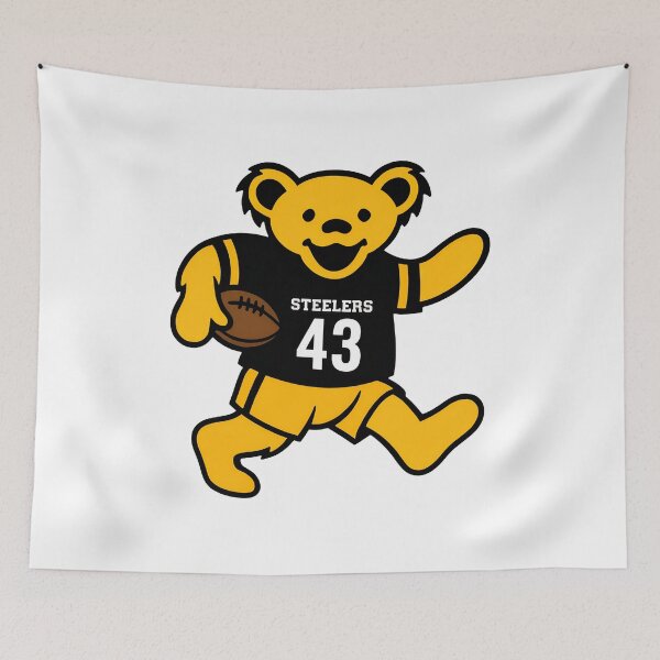 Item preview, Steelers 43 Dancing Football Bear Black Gold Graphic designed and sold by JuliaGall25934.