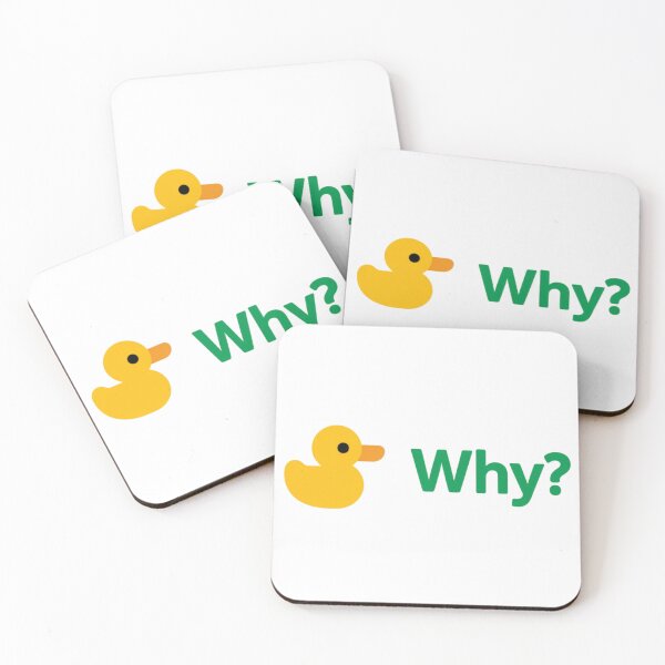 Item preview, Yellow Duck Next To Green Why Question Mark Graphic — Curiosity, Confusion and Playful Inquiry Concept designed and sold by KanDa-Shop.
