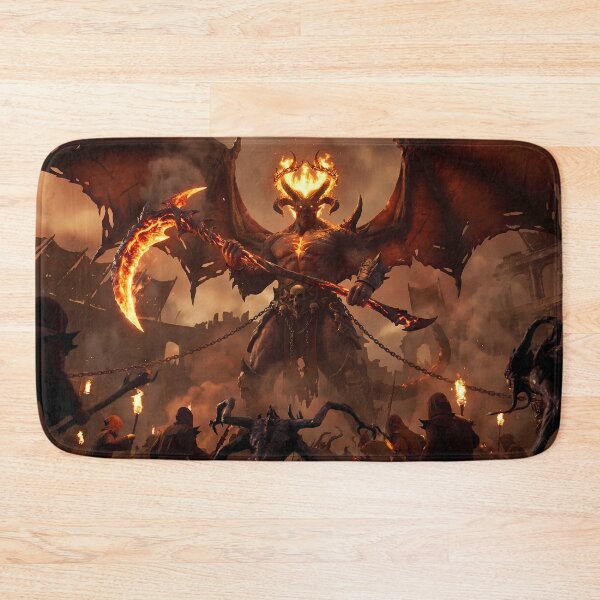 Item preview, Epic Fire Demon Boss Battle Dark Fantasy designed and sold by GalleryBrisArt.