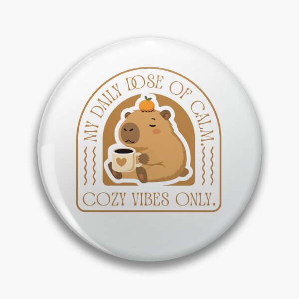 Item preview, Daily Dose of Calm, Cozy Capybara Drinking Coffee designed and sold by maarse.