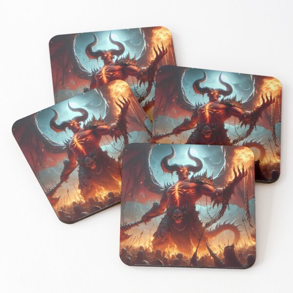 Item preview, Epic Fire Demon Boss Battle Dark Fantasy designed and sold by GalleryBrisArt.