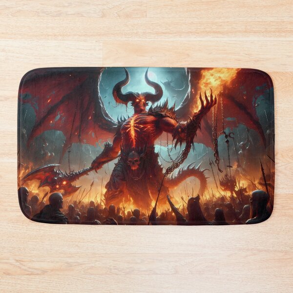Item preview, Epic Fire Demon Boss Battle Dark Fantasy designed and sold by GalleryBrisArt.