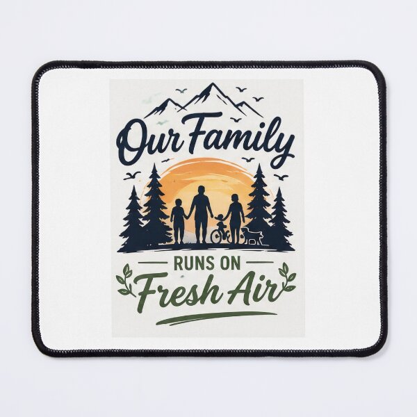 Item preview, Our Family Runs On Fresh Air Outdoor Lifestyle Shirt | Camping Family Gift designed and sold by alexcorporation.