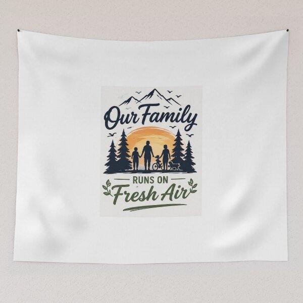 Item preview, Our Family Runs On Fresh Air Outdoor Lifestyle Shirt | Camping Family Gift designed and sold by alexcorporation.