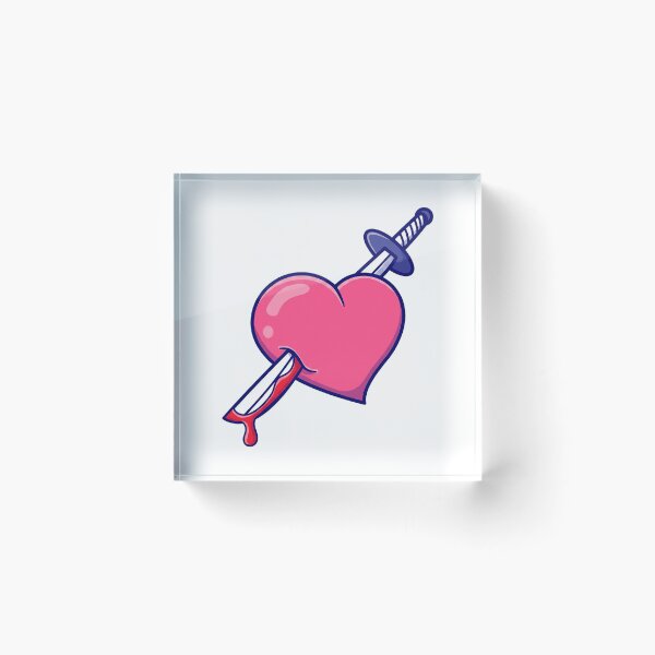 Item preview, Pink Heart Dagger Illustration designed and sold by WadeWhite122.