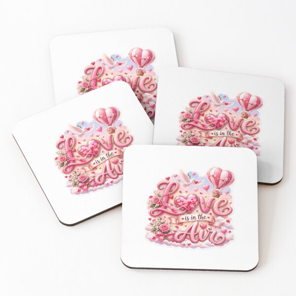 Item preview, Love Is in the Air – Romantic Pink Hearts & Roses Sticker designed and sold by ratansansaar.