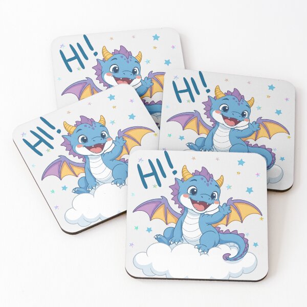 Item preview, Cute Blue Baby Dragon on a Cloud designed and sold by naragon4289.
