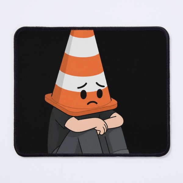 Item preview, Sad Traffic Cone Person Sitting Dow designed and sold by Mudslinger8688.