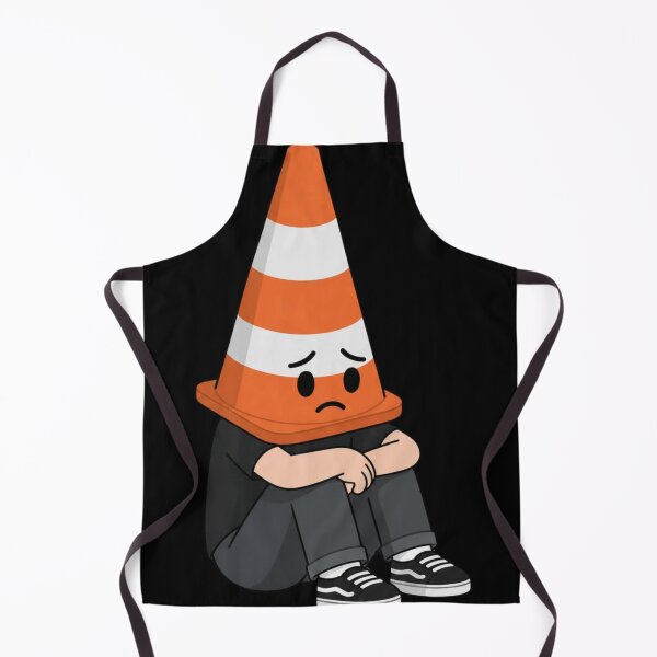 Item preview, Sad Traffic Cone Person Sitting Dow designed and sold by Mudslinger8688.