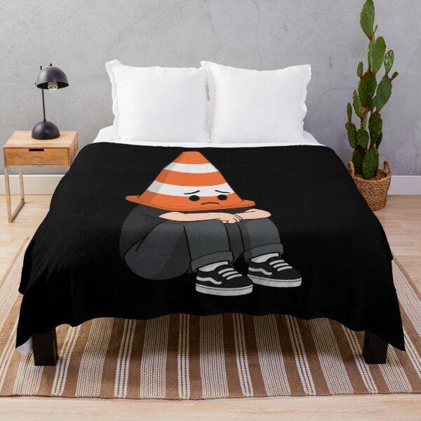 Item preview, Sad Traffic Cone Person Sitting Dow designed and sold by Mudslinger8688.