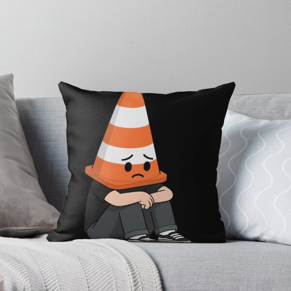 Item preview, Sad Traffic Cone Person Sitting Dow designed and sold by Mudslinger8688.