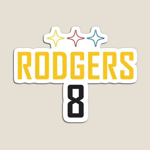 Item preview, Rodgers 8 Black Gold Pittsburgh Football Typography Graphic designed and sold by JasmineBr11217.