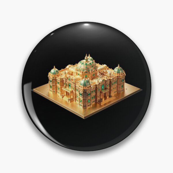 Item preview, Gold Arabic mansion sculpture emerald glass designed and sold by C3R0.