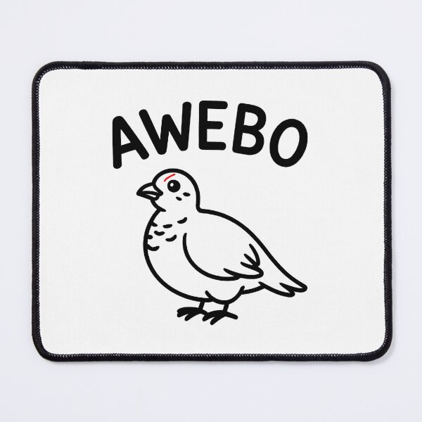 Item preview, Awebo - Funny Red Eyebrow Bird Ptarmigan T-Shirt designed and sold by LoFizzy.