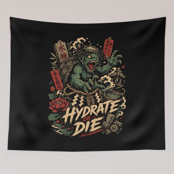 Item preview, Kappa Yokai Heavy Metal Hydrate Or Die Japanese Shirt designed and sold by Tong4130.