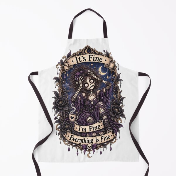 Item preview, It’s Fine Gothic Skeleton Girl designed and sold by DADINE4.