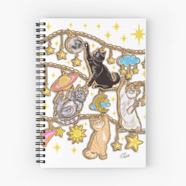 Item preview, Celestial Cats Charms Ilustration designed and sold by Taçiana  Estrela.