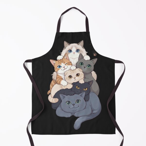 Artikelvorschau, Niedliche Illustration von gestapelten Katzen – Lustige Katzenpyramide entworfen und verkauft von ArtivoNest.