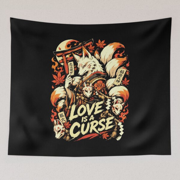 Item preview, Nine Tailed Kitsune Love Is A Curse Japanese Woodcut Shirt designed and sold by Tong4130.