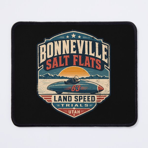 Item preview, Bonneville Salt Flats Utah Vintage Style Land Speed Motorcycle  designed and sold by Wardrobess.
