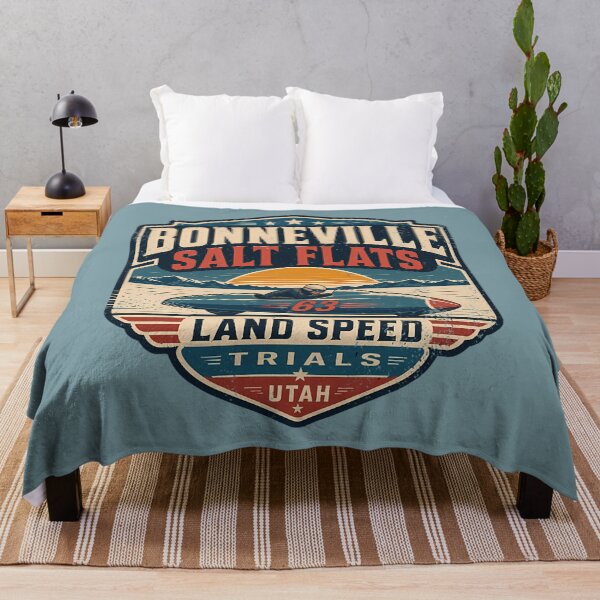 Item preview, Bonneville Salt Flats Utah Vintage Style Land Speed Motorcycle designed and sold by Wardrobess.