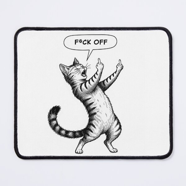 Item preview, Fuck Off Cat – Rude Middle Finger Cat Illustration designed and sold by newyorkwala.