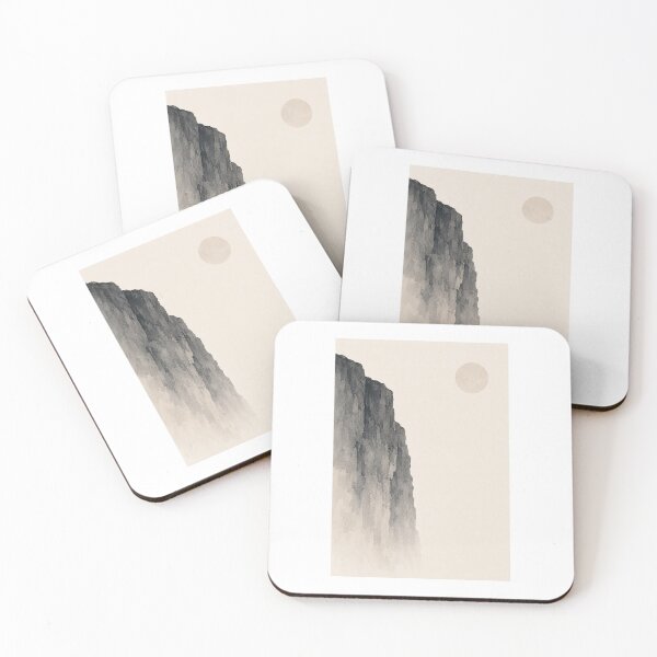 Item preview, Silent Echo | Minimal Nordic Cliff Illustration designed and sold by Norvian.