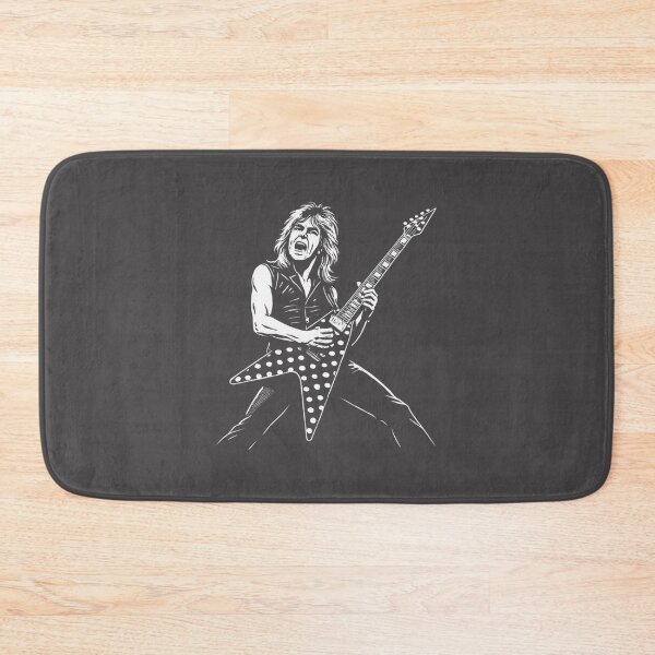 Item preview, Vintage Black & White Randy Rhoads Guitar Art – Retro Metal Tee ⭐⭐⭐⭐⭐ designed and sold by EBCdisign21.