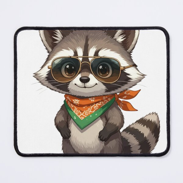 Item preview, Cute Cool Raccoon with Sunglasses and Bandana designed and sold by Uniquely Yours.