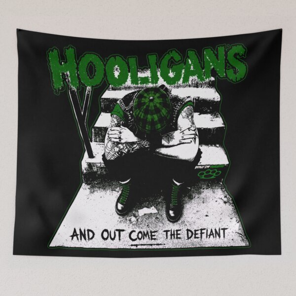 Item preview, Skally Cap Hooligans: And Out Come the Defiant (Rancid Tribute) T-Shirt designed and sold by Skally Cap Hooligans™.