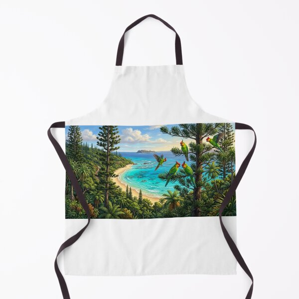 Item preview, Horned Parakeets — Soaring Above the Turquoise Bay designed and sold by Hawaii26.