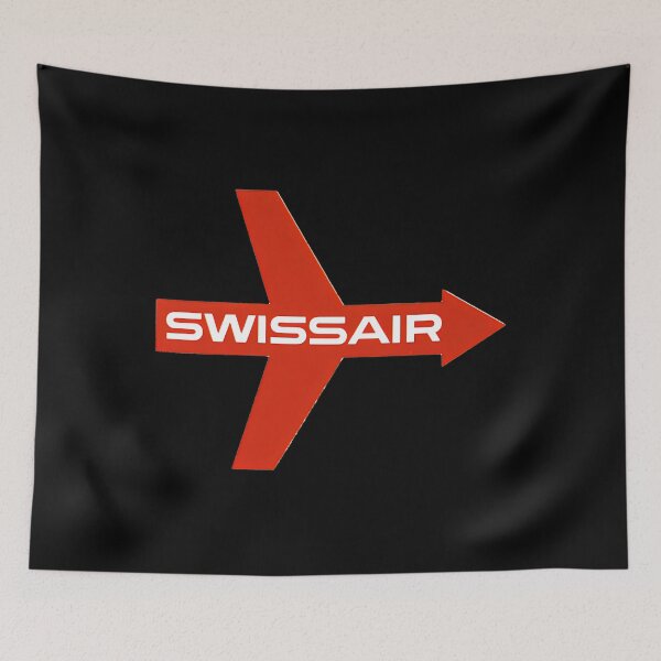 Artikelvorschau, Swissair – Airline-Retro-Logos – Vintage-Kunstaufkleber, Gepäckanhänger entworfen und verkauft von BohoOutline.
