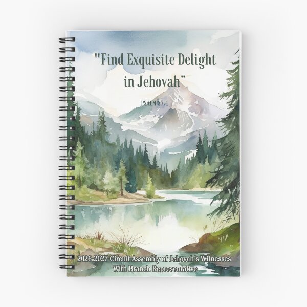 Item preview, Find Exquisite Delight in Jehovah | Forest Watercolor | JW 2026–2027 Circuit Assembly designed and sold by Kishaprints.