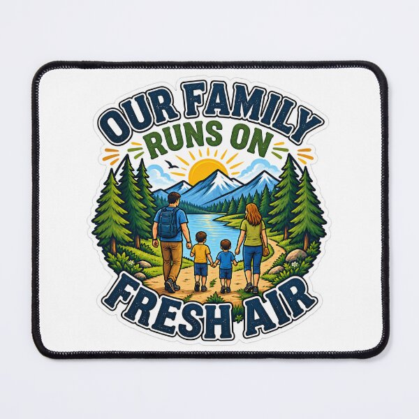Item preview, Our Family Runs On Fresh Air Shirt | Family Hiking Camping Adventure Main Tag designed and sold by alexcorporation.