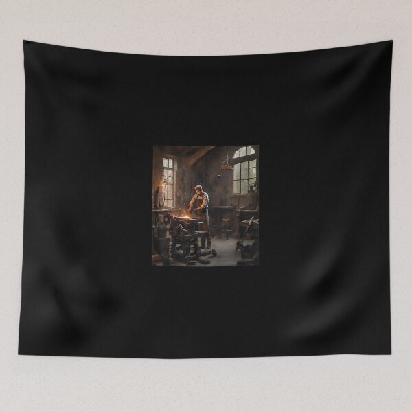Item preview, Blacksmith Forge Workshop Art designed and sold by wBS9Zbdw8a.