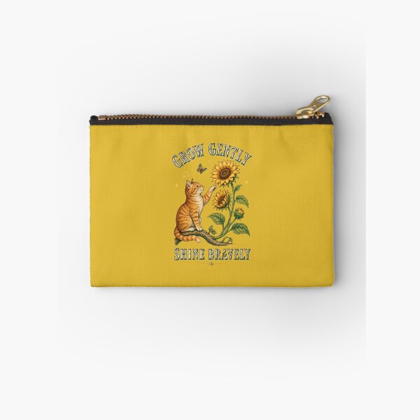 Item preview, Grow Gently Shine Bravely – Cat and Sunflowers designed and sold by NinaCreator.