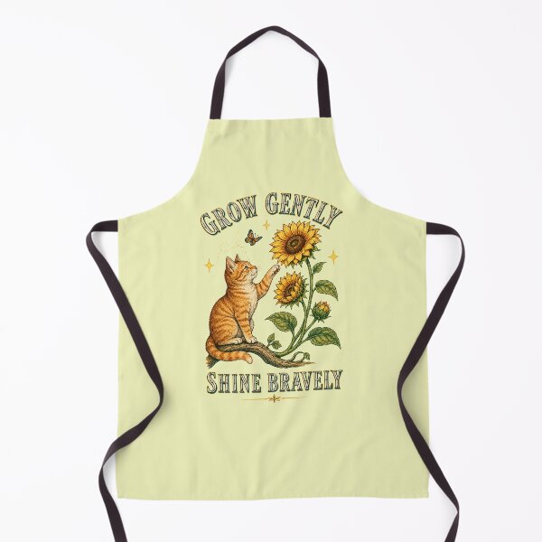 Item preview, Grow Gently Shine Bravely – Cat and Sunflowers designed and sold by NinaCreator.