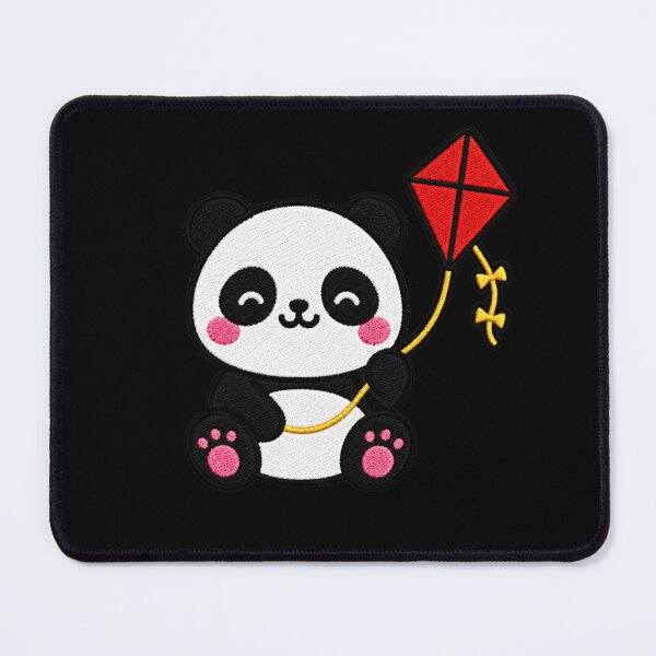 Item preview, Cute Panda Flying Kite Kawaii Embroidery Patch designed and sold by ColorSplash123.