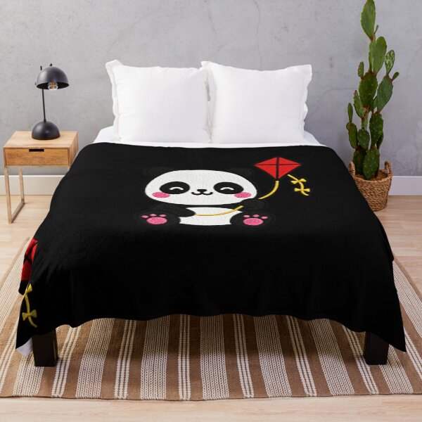 Item preview, Cute Panda Flying Kite Kawaii Embroidery Patch designed and sold by ColorSplash123.