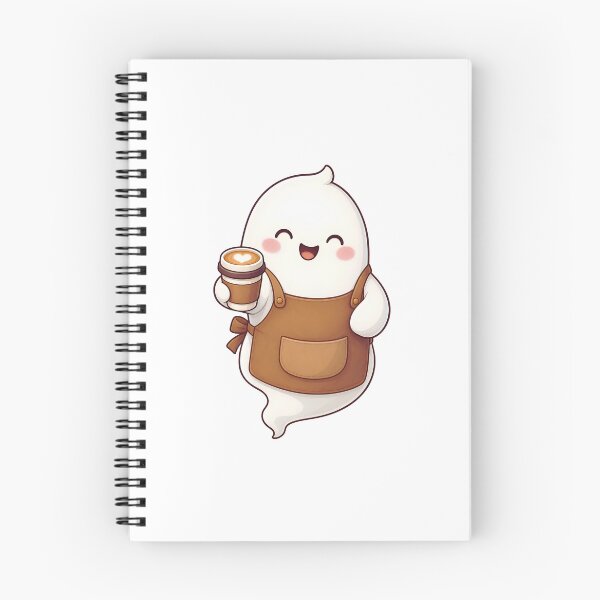 Item preview, Ghost Barista Boorista - Cute Coffee Latte Cafe Pumpkin Spice Art designed and sold by Knacky Print.