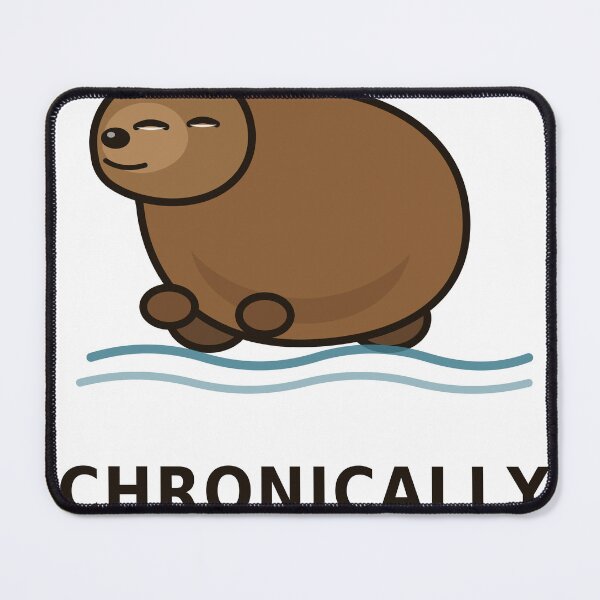 Item preview, Chronically Unbothered Capybara Meme designed and sold by Helt-enkelt.