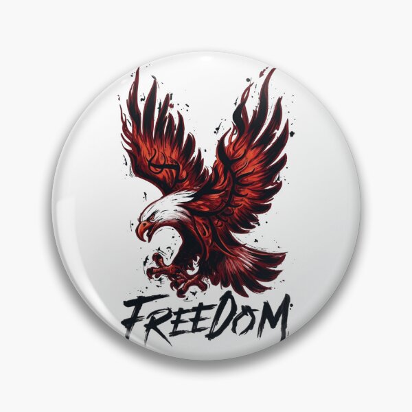 Item preview, Freedom Eagle - Fierce Red and Black Graphic designed and sold by Shopeon Designs.
