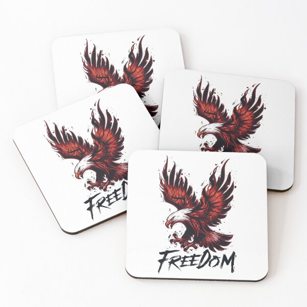 Item preview, Freedom Eagle - Fierce Red and Black Graphic designed and sold by Shopeon Designs.