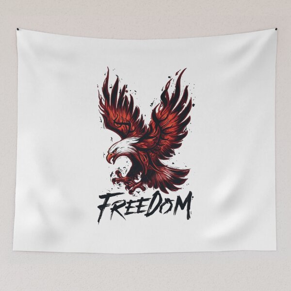 Item preview, Freedom Eagle - Fierce Red and Black Graphic designed and sold by Shopeon Designs.