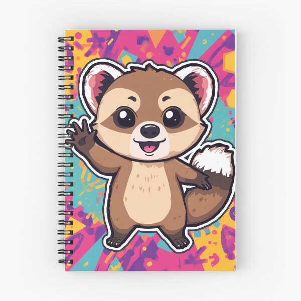Item preview, Cute Kawaii Waving Pine Marten Colorful Pop Art designed and sold by Uniquely Yours.