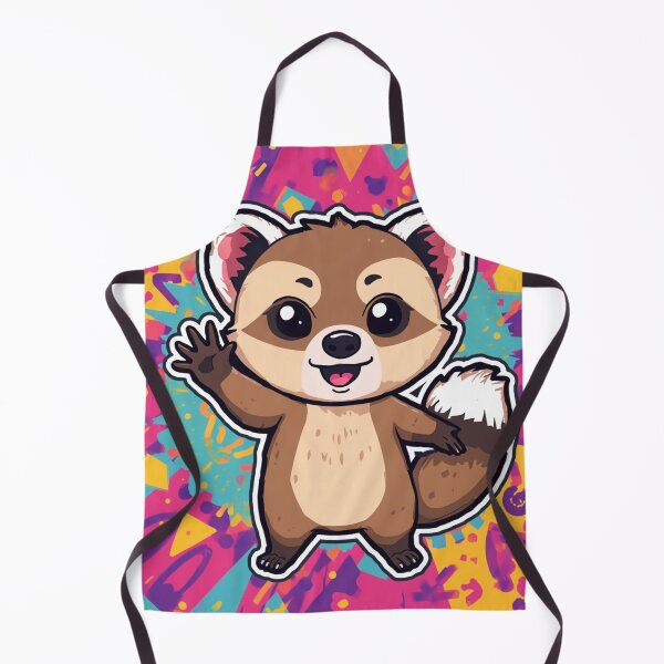 Item preview, Cute Kawaii Waving Pine Marten Colorful Pop Art designed and sold by Uniquely Yours.