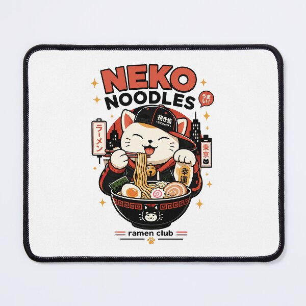 Item preview, Ramen Noodle Cat, Neko Noodles Cute Ramen Cat Japanese Food designed and sold by graphic-genie.