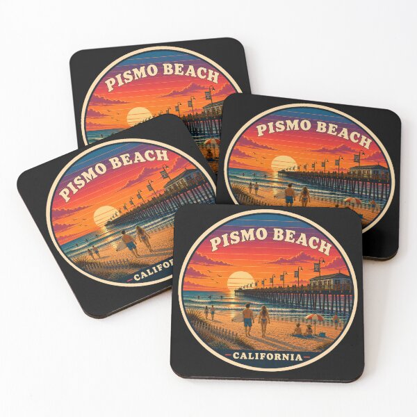 Item preview, Pismo Beach California Vintage Travel Badge | Retro Surf Poster designed and sold by Swanny's Custom T-shirt and Gift Designs.