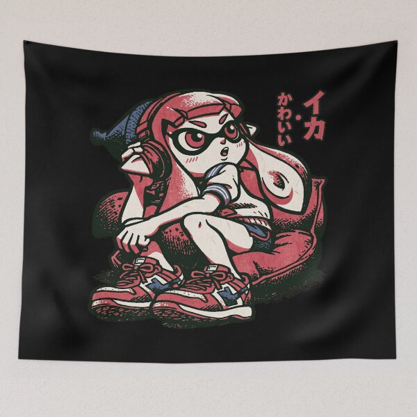 Item preview, Urban Squid Girl Streetwear Headphones Illustration designed and sold by EdvvinStudios.