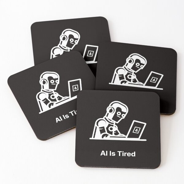 Item preview, AI Is Tired | Exhausted Robot | Funny Tech Burnout designed and sold by ContigoART.